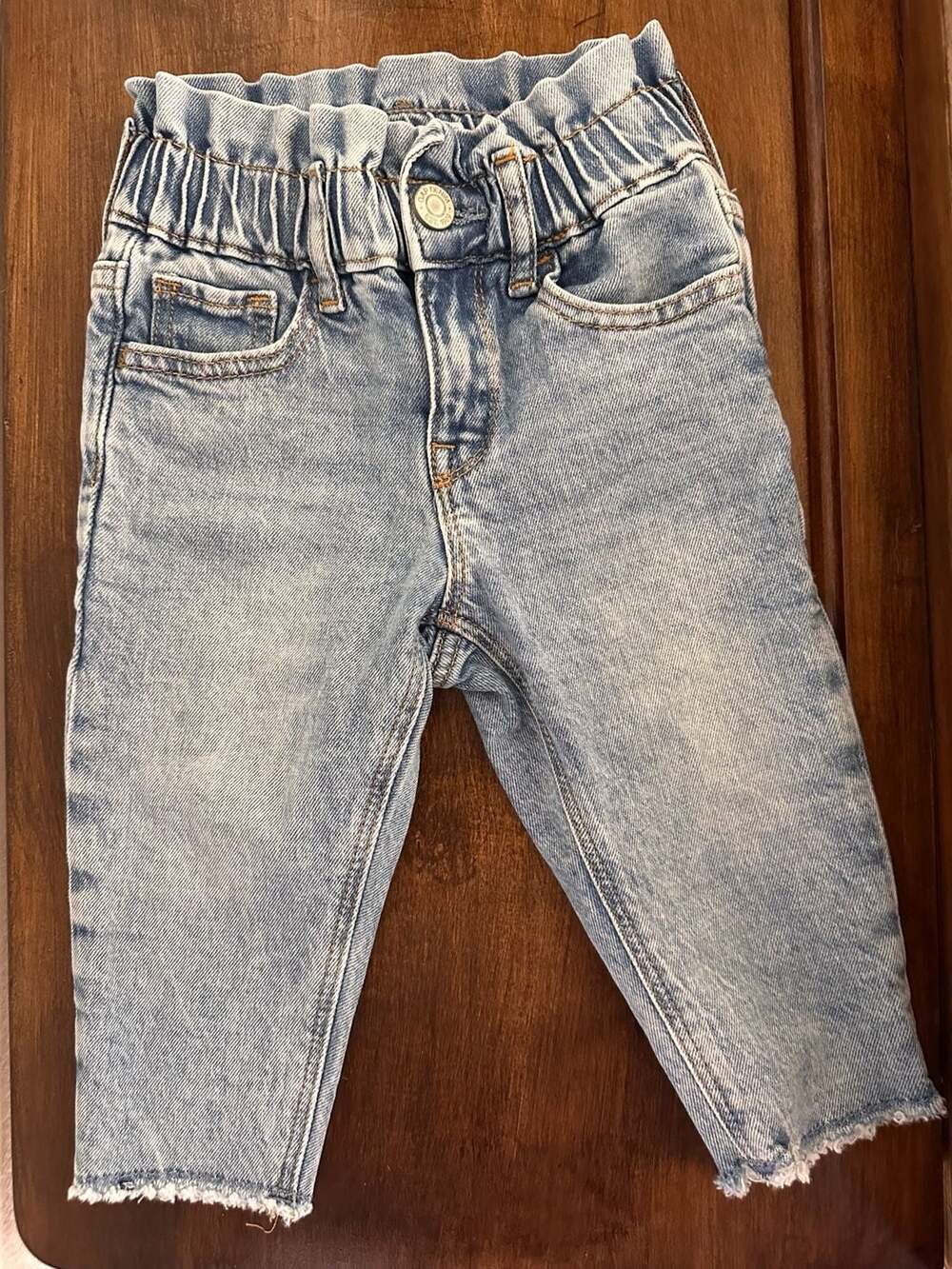 Baby Gap Paperbag Waist Jeans Size 18-24 Months Light Wash Denim